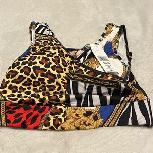 Woman’s Plaid Chain Sports Bra - Size XL